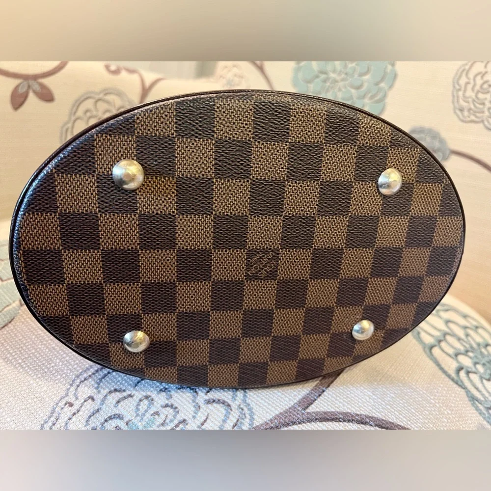 Louis Vuitton dammer ebene pm bucket bag/FULL LEATHER BAG/ EXCELLENT CONDITION - Picture 8 of 15